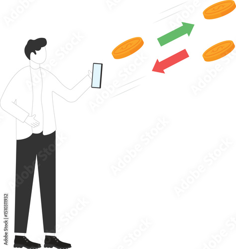 Mobile banking application  Illustration