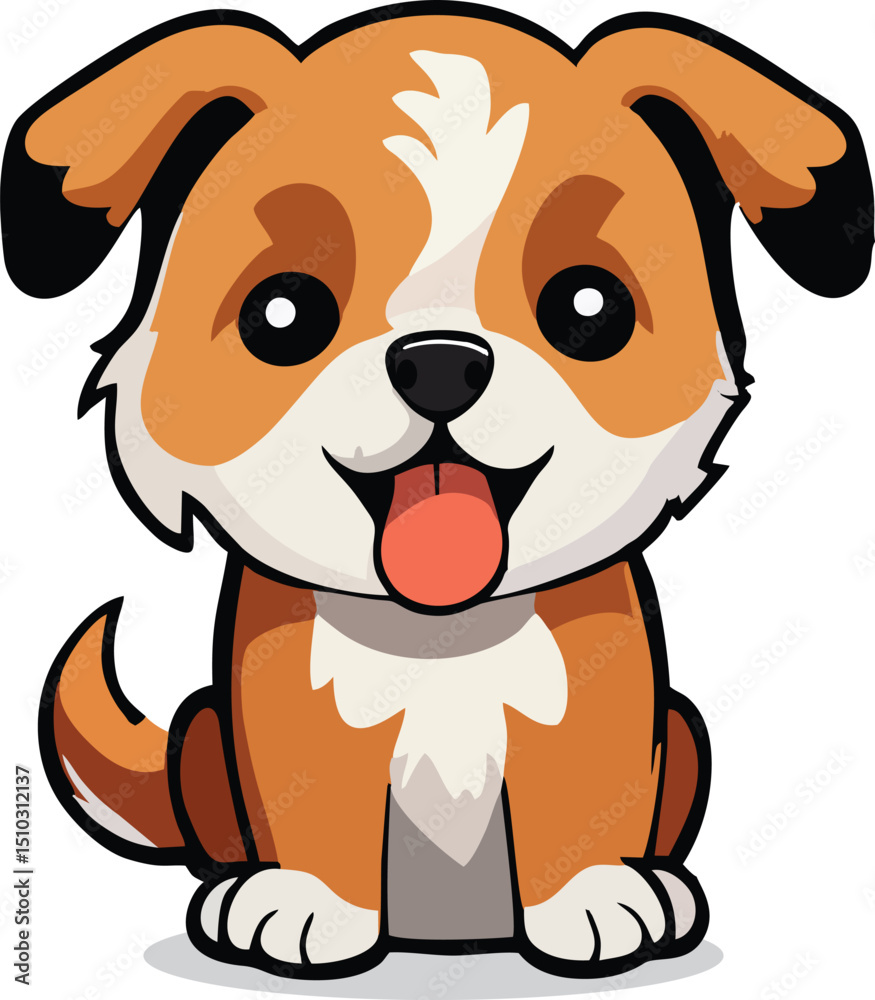 Fototapeta premium cute brown dog vector illustration