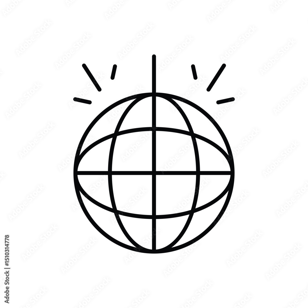 Disco Ball Icon vector stock illustration Disco Ball Icon vector stock illustration
