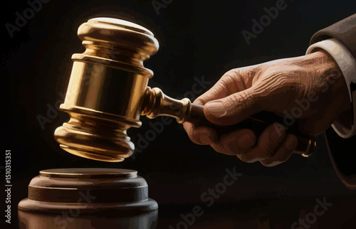 illustration of judge's gavel justice law