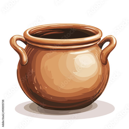 Modern Pot Vector Illustration Isolated on White Background for Design Projects
