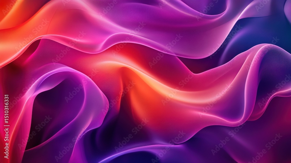 Obraz premium Vibrant flowing fabric