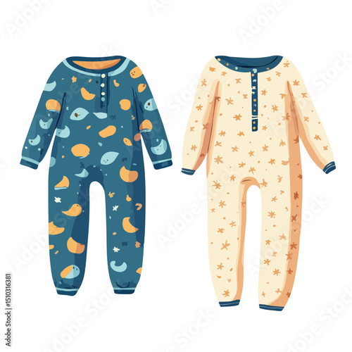 High-Quality Pyjama Sleepwear Vector Illustration for Fashion Designers