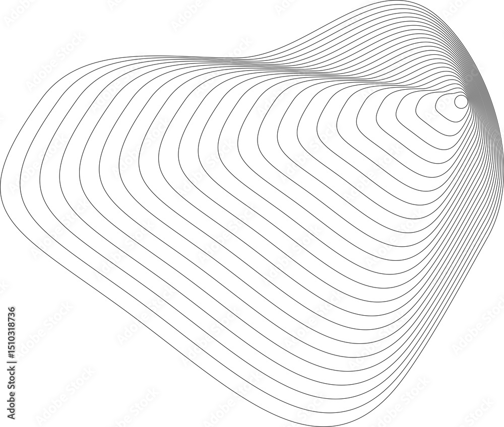 Circles round curve shape with wavy dynamic lines. Creative geometric Circles round curve shape with wavy dynamic lines. Creative geometric