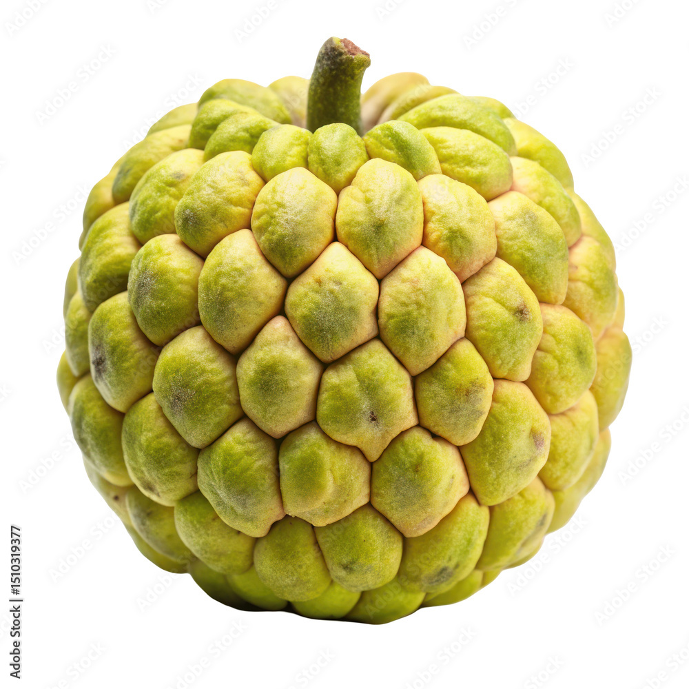 Fototapeta premium Beautiful Custard Apple Ripe Isolated on Transparent Background