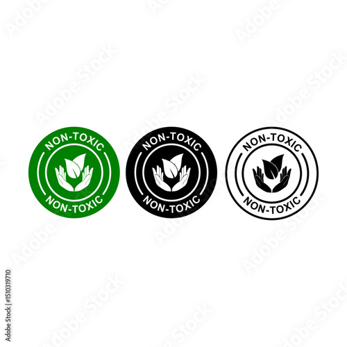 Non toxic design logo template illustration