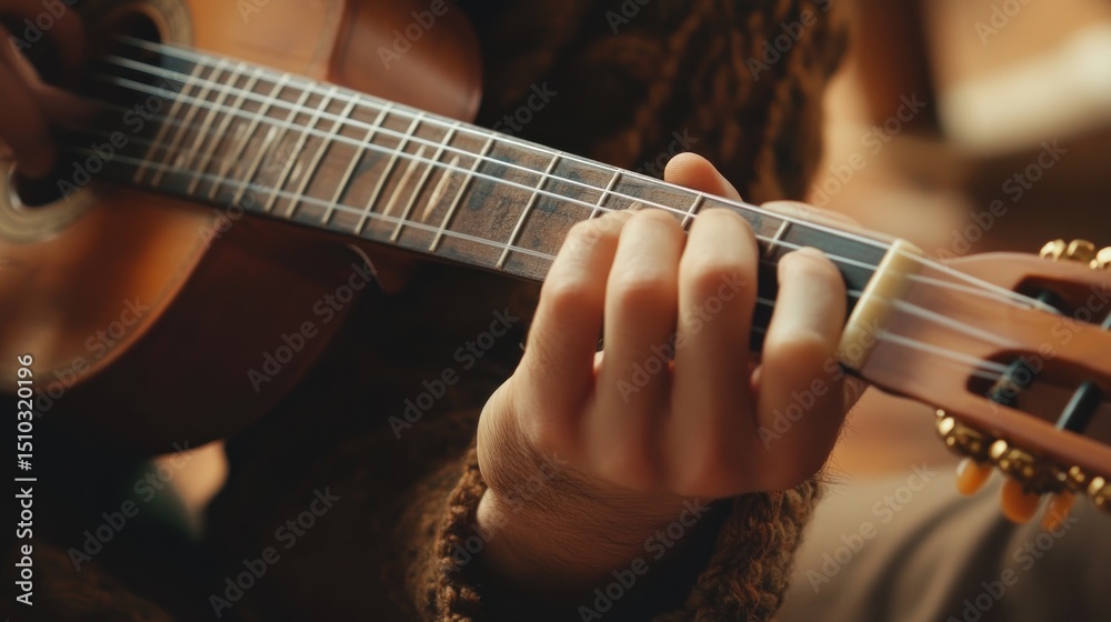 Fototapeta premium Ukulele player close-up