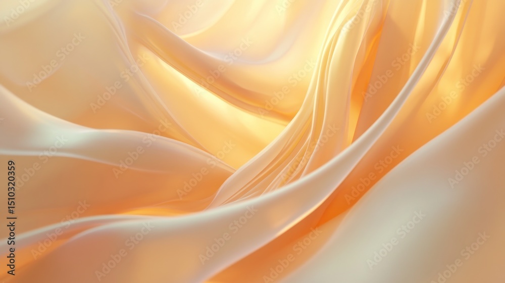 Fototapeta premium Soft, glowing fabric folds