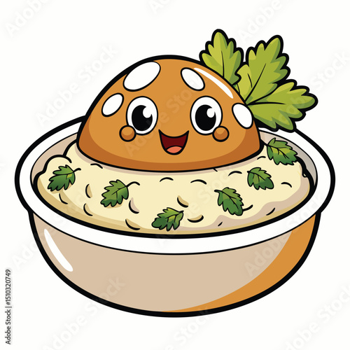 Creamy mushroom risotto with fresh parsley garnish Italian rice dish