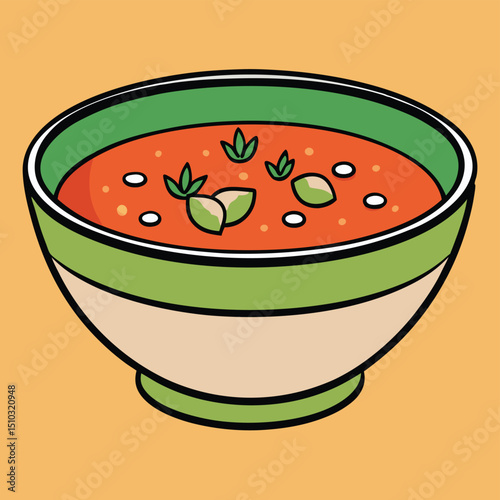 Bowl of hearty soup with vegetables simple healthy nourishment meal
