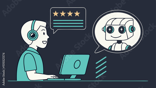 Customer service agent receives five star review from ai chatbot