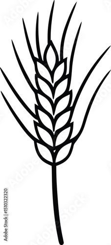 Elegant Wheat Sheaf Drawing – Symbol of Rural Patriotism