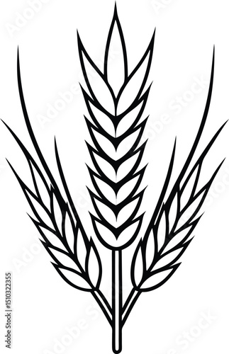 Classic Wheat Sheaf Icon – Patriotic Harvest Design