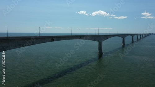 Wallpaper Mural Aerial View of confederal bridge in Prince Edward Island, Canada. High quality photo Torontodigital.ca