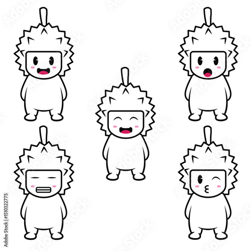 durian fruit emoji illustration