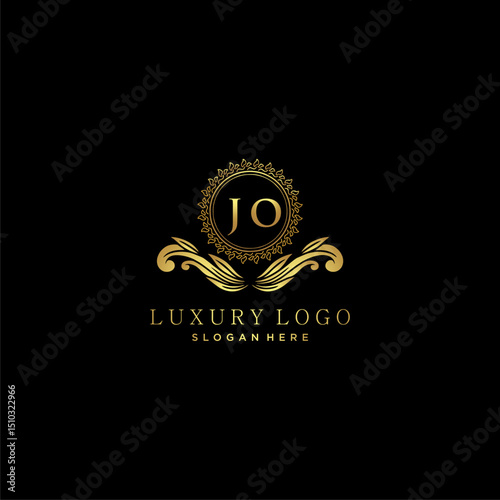 JO letter initial monogram luxury logo