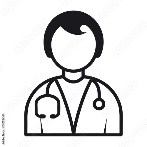 Doctor icon medical professional healthcare worker