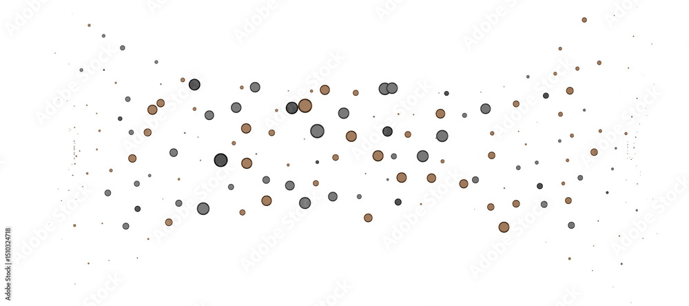 Fototapeta premium gold Shower: Dynamic 3D Illustration of Dancing gold Confetti