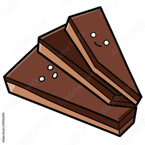 Thin slices of dark chocolate arranged neatly high quality dessert ingredient