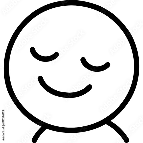Outline icon of a satisfied face