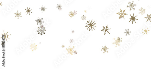 Glistening Snow Shower: Striking 3D Illustration Showcasing Falling Holiday Snowflakes