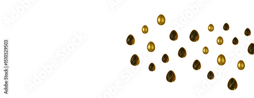 easter egg with gold patter...