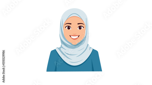 Positive Vibes Hijabi Girl Illustration
