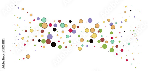 Multicolored confetti on white