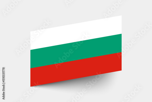 Flag of Bulgaria. Bulgaria flag official colors tilted icon digital vector illustration design.
