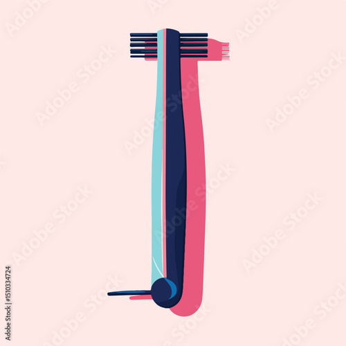 Professional Flat Design Hair Straightener Icon Vector for Beauty Products Marketing