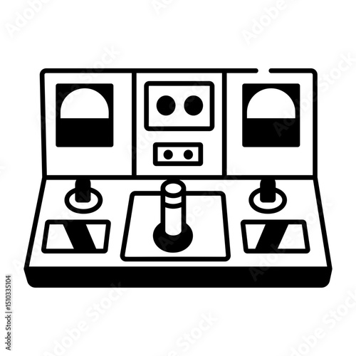 An icon depicting a control panel in hand drawn style

