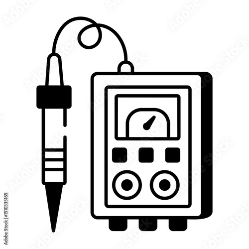 A sketchy style icon depicting a vibration meter

