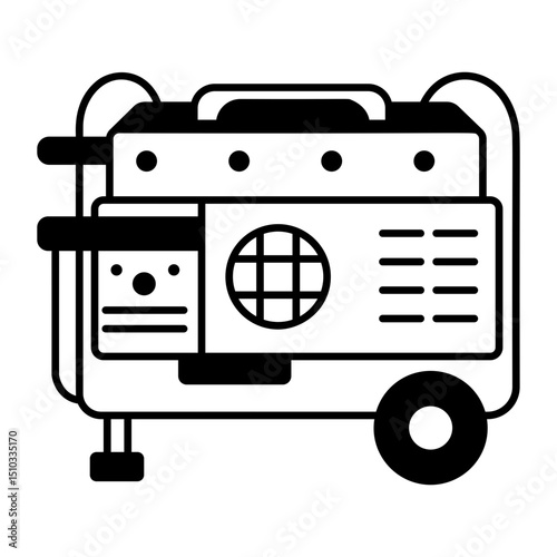 An icon of a generator designed in hand drawn style
