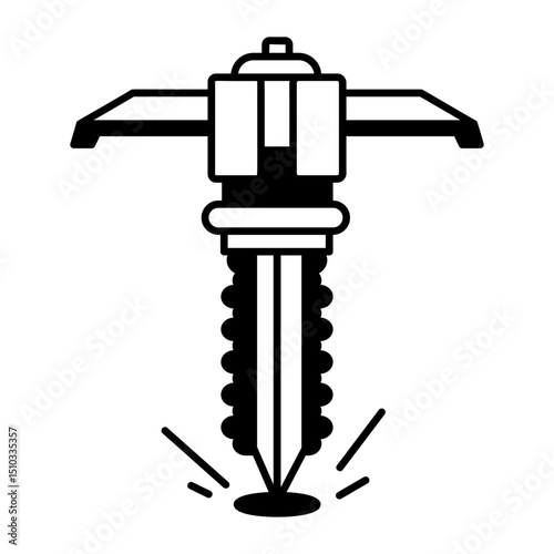 A sketchy style icon showing a floor drill tool
