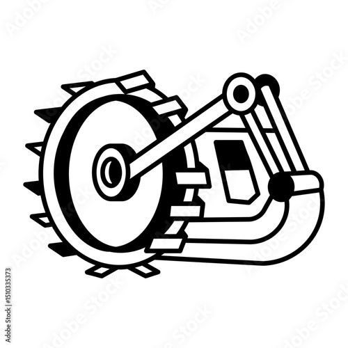 A sketchy style icon showing a round cutter 
