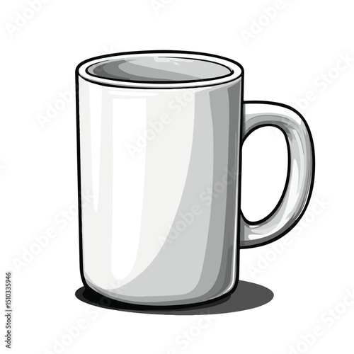 Modern Mug or Cup Icon Vector Illustration for Professional Designs