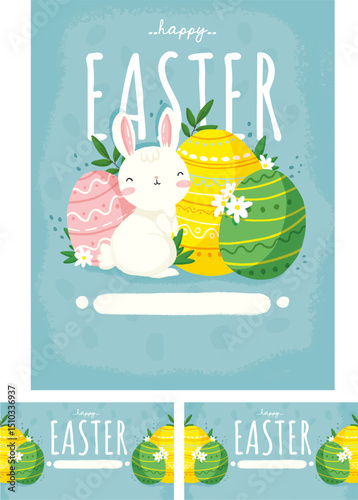 easter day poster template design vector format