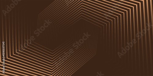 abstract futuristic brown glowing rounded lines on brown background.
