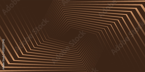 abstract futuristic brown glowing rounded lines on brown background.