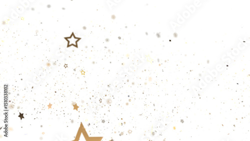 Gilded Wonder: Explore the Magic of a 3D Gold Stars Rain