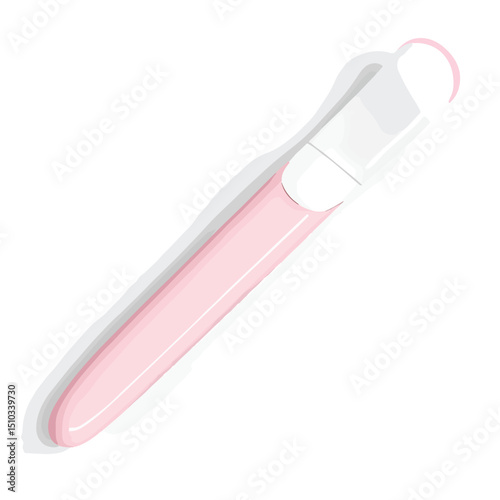 Professional vector illustration of a pregnancy test stick isolated on white background for maternal health and conception concept design projects