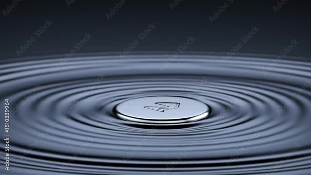 Metal liquid droplet ripple diffusion