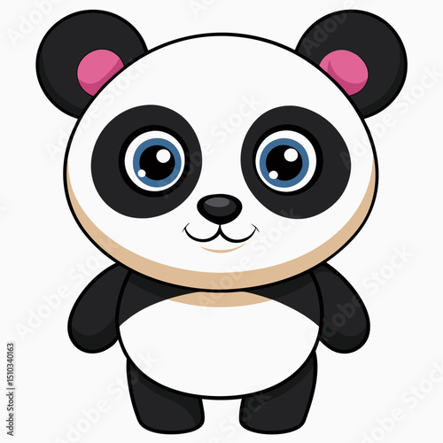 Adorable Panda Character Cartoon Illustration Perfect for Children
