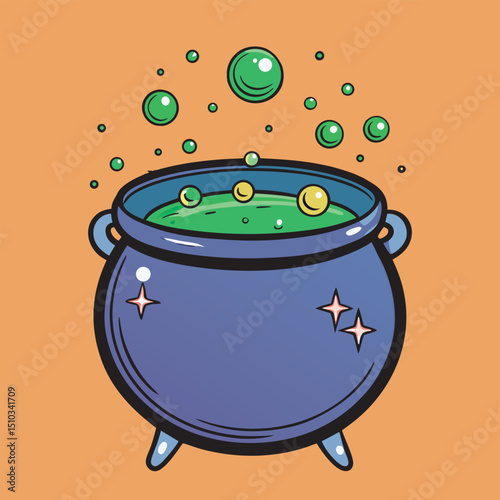 Cauldron Brew t shirt Design Wicked Spells and Potions for Halloween Celebration Season