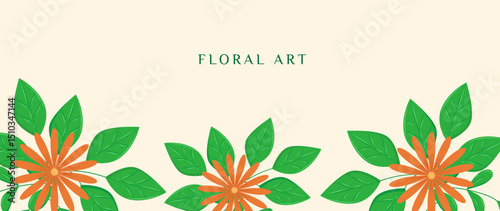 Abstract floral art background. Design illustration for wallpaper, banner, print, poster, cover, greeting and invitation card.