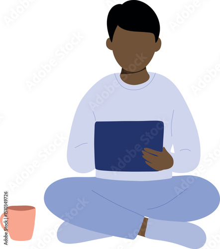 Blogger writing a post 