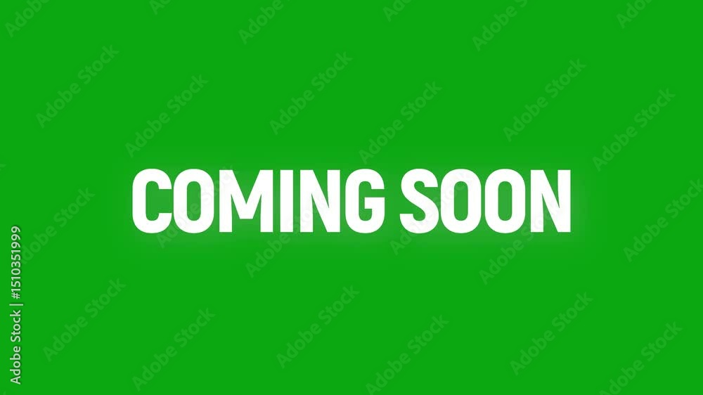 coming soon text animation with vertically word rotating effect. coming soon seamless loop motion on Black white Background.
