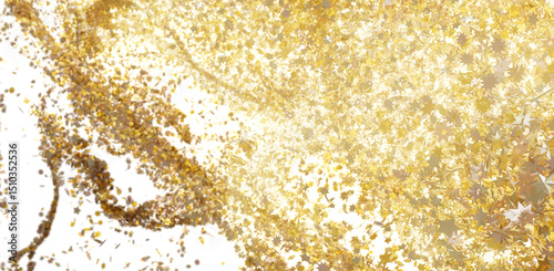 Abstract gold leaf backgrou...
