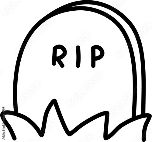 RIP graveyard on the ground doodle