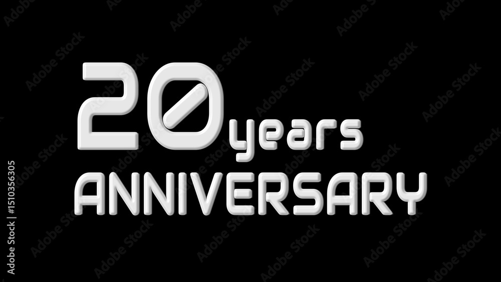 Fototapeta premium New-year anniversary text illustration. New year celebration event.